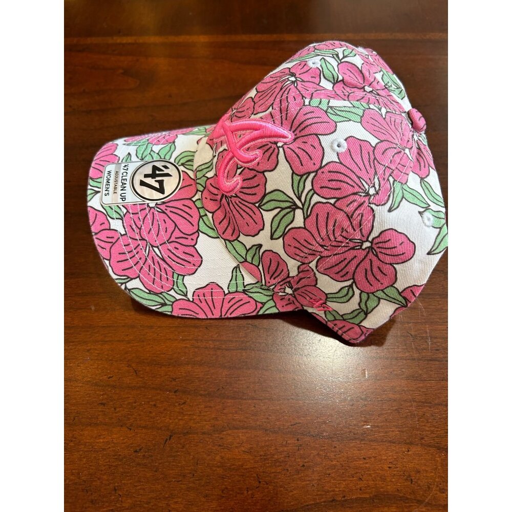 NEW Atlanta Braves Womens Florentina Adjustable Floral Baseball Cap '47 Brand Pi - Picture 2 of 5